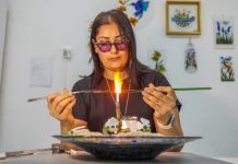 Camda şekil bulan çiçekler !